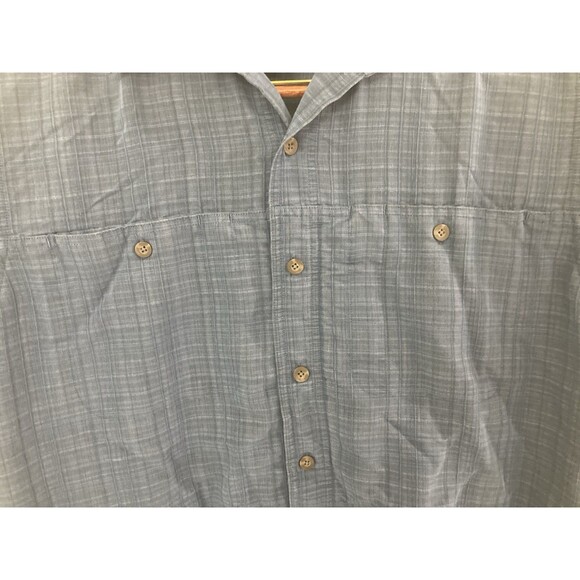 Men's 5.11 Tactical Series Snap Button Shirt Short Sleeve Blue Plaid Medium - Picture 3 of 8